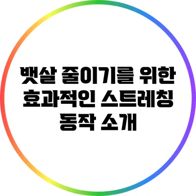 뱃살 줄이기를 위한 효과적인 스트레칭 동작 소개