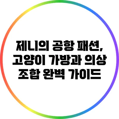 제니의 공항 패션, 고양이 가방과 의상 조합 완벽 가이드