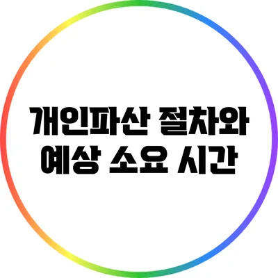 개인파산 절차와 예상 소요 시간