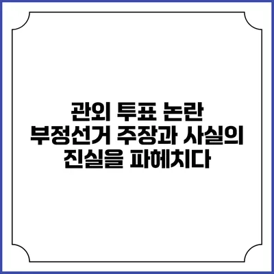 관외 투표 논란: 부정선거 주장과 사실의 진실을 파헤치다
