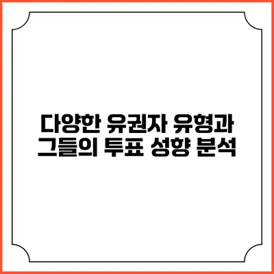 다양한 유권자 유형과 그들의 투표 성향 분석