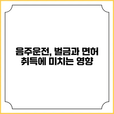 음주운전, 벌금과 면허 취득에 미치는 영향