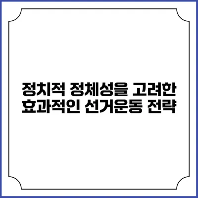 정치적 정체성을 고려한 효과적인 선거운동 전략
