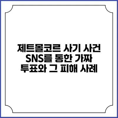 제트몰코르 사기 사건: SNS를 통한 가짜 투표와 그 피해 사례