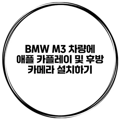 BMW M3 차량에 애플 카플레이 및 후방 카메라 설치하기