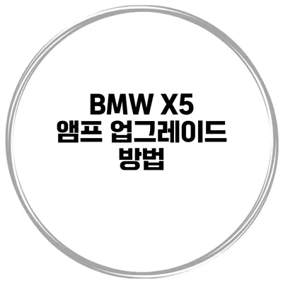 BMW X5 앰프 업그레이드 방법