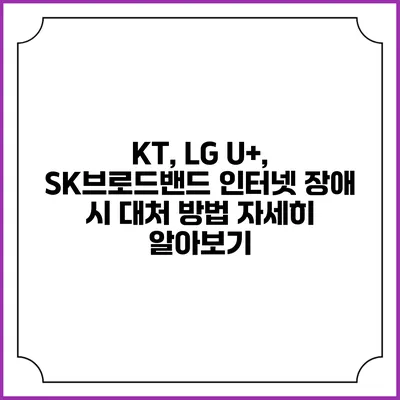 KT, LG U+, SK브로드밴드 인터넷 장애 시 대처 방법: 자세히 알아보기