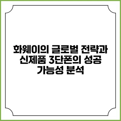 화웨이의 글로벌 전략과 신제품 3단폰의 성공 가능성 분석